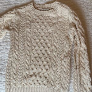 Huck & Henny Cream Cable Knit Sweater - Women's